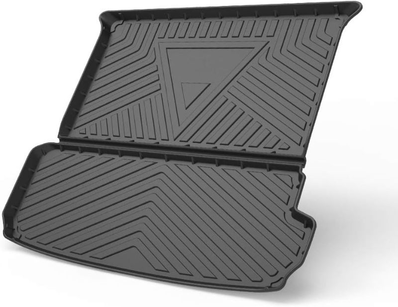 Photo 1 of Cqlights Q7 Cargo Liner for Audi Q7 2017 2018 2019 2020 2021 Trunk Liner Tray Heavy Duty Rubber Rear Cargo Area Mat Waterproof Protector Floor Mat Black