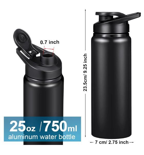 Photo 1 of 14 Pieces Aluminum Water Bottles Bulk 25 oz Sports Water Bottles with Snap Lids Lightweight Bike Water Bottle Reusable Leak Proof Travel Bottles for Outdoor Gym Sports Camping Hiking Fishing
