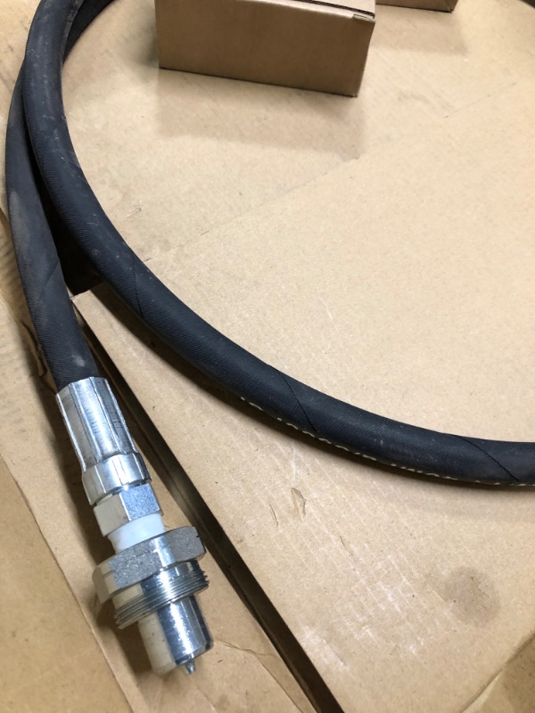 Photo 1 of Hydraulic Pro Hydraulic Hose 1/4-Inch by 5.9 Feet / 78" Air Hydraulic Hose 10000 PSI, 3/8" Hydraulic Hose NPT BlackX003GQA74Z
