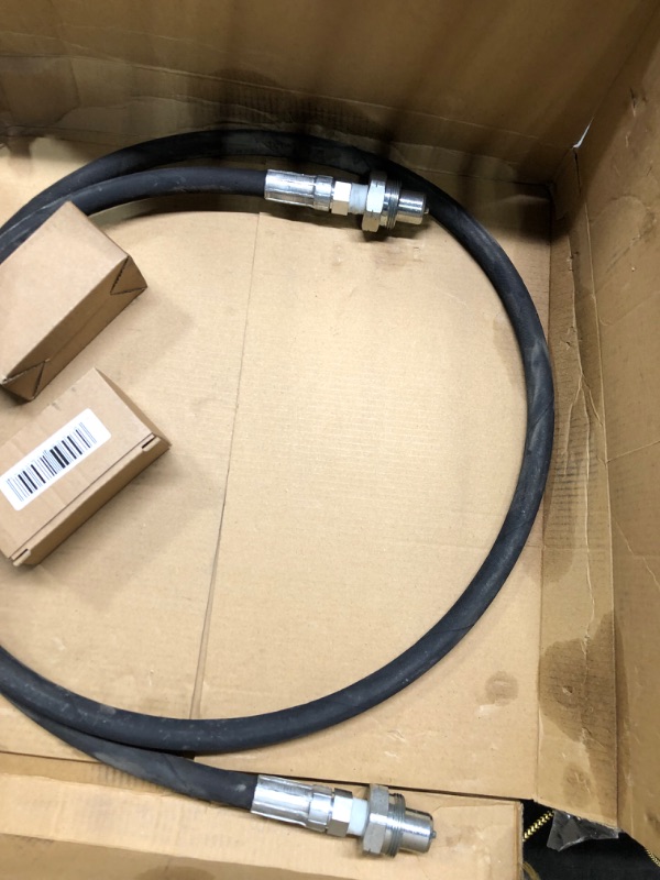 Photo 1 of Hydraulic Pro Hydraulic Hose 1/4-Inch by 5.9 Feet / 78" Air Hydraulic Hose 10000 PSI, 3/8" Hydraulic Hose NPT BlackX003GQA74Z
