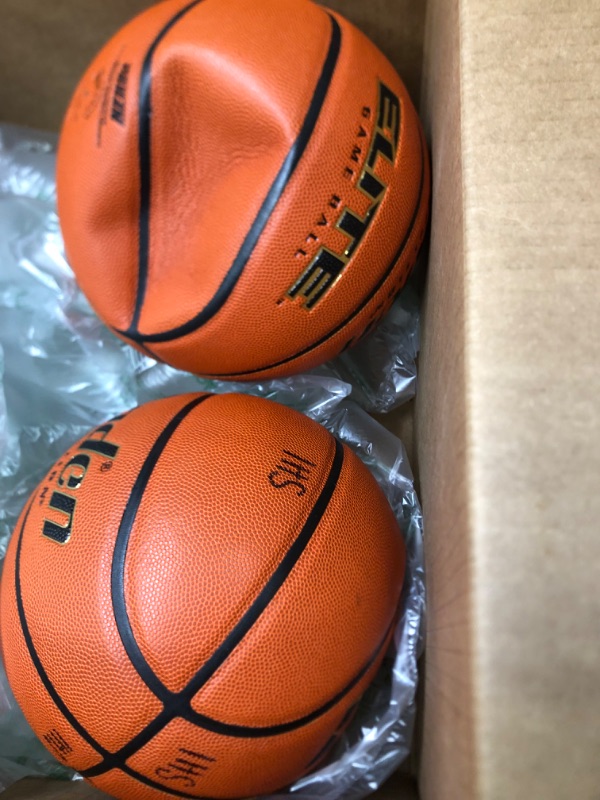 Photo 3 of Baden Elite Indoor Game Basketball Official Size 7 (29.5”) 2 pack