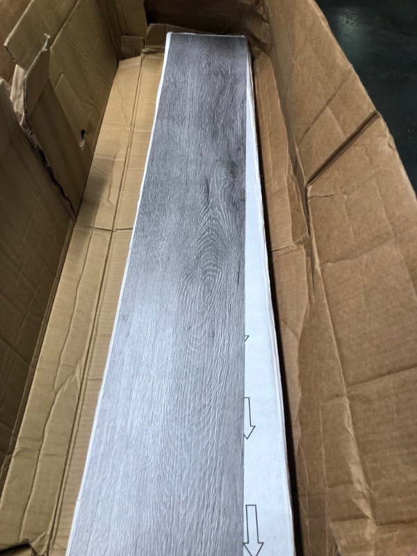 Photo 3 of Art3d Peel and Stick Floor Tile Vinyl Wood Plank 36-Pack 54 Sq.Ft, Deep Gray, Rigid Surface Hard Core Easy DIY Self-Adhesive Flooring 36 x 6 x 0.1 inches Deep Grey 36