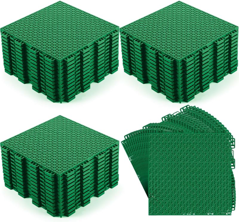 Photo 1 of 
Sacubee 50 Pcs Modular Interlocking Rubber Floor Tiles 10" x 10" Rubber Drainage Tiles Non Slip Drain Pool Deck Mat Cushion Outdoor with Holes 