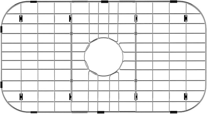 Photo 1 of 
SANNO Sink Protector Grid 26"L X 14"W, Sink Rack Sink Protector Bottom Grid Centered Drain Hole, 304 Stainless Steel for Kitchen Sink Grate
