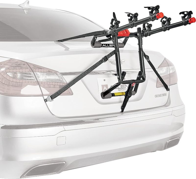 Photo 1 of Allen Sports Premier 3-Bike Trunk Rack, Model S103 (Black and red)