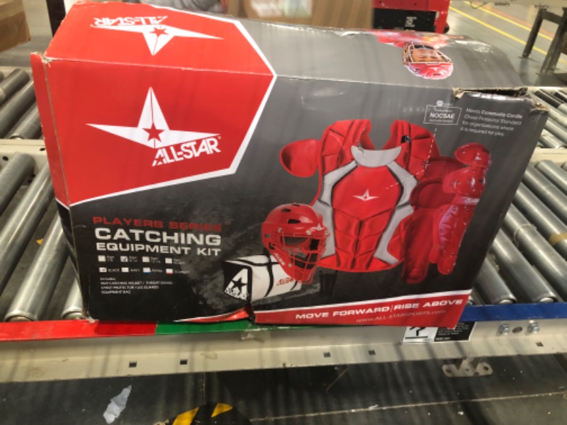 Photo 2 of All-Star Baseball-and-Softball-Catcher-Chest-Protectors Player's Series Catching Kit/Meets NOCSAE/Ages 9-12 Black Medium