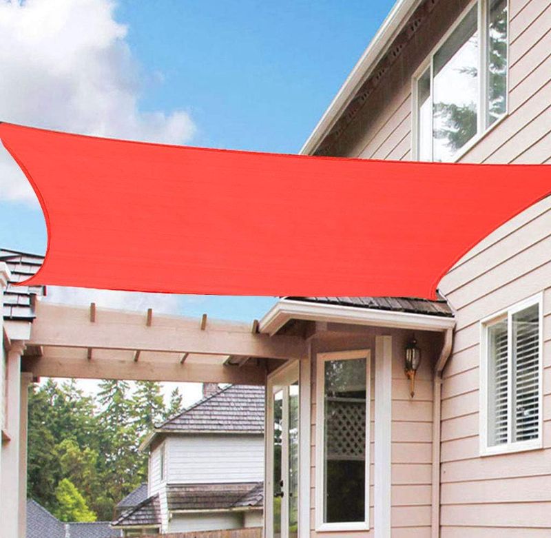 Photo 1 of 
Shade&Beyond Sun Shade Sail Rectangle Canopy 7' x 13' Sail Shade Scarlet Sun Shades for Patios