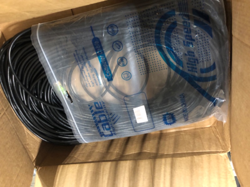 Photo 3 of Outdoor Cat 7 Ethernet Cable 350ft, 26AWG Heavy-Duty Cat7 Networking Cord Patch Cable RJ45 Transmission Speed 10GbpsTransmission Bandwidth 600Mhz LAN Wire Cable SFTP Waterproof Direct Burial Cat7-350FT