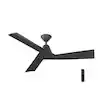 Photo 1 of  52 in. Indoor/Outdoor Matte Black Ceiling Fan with Remote Control
