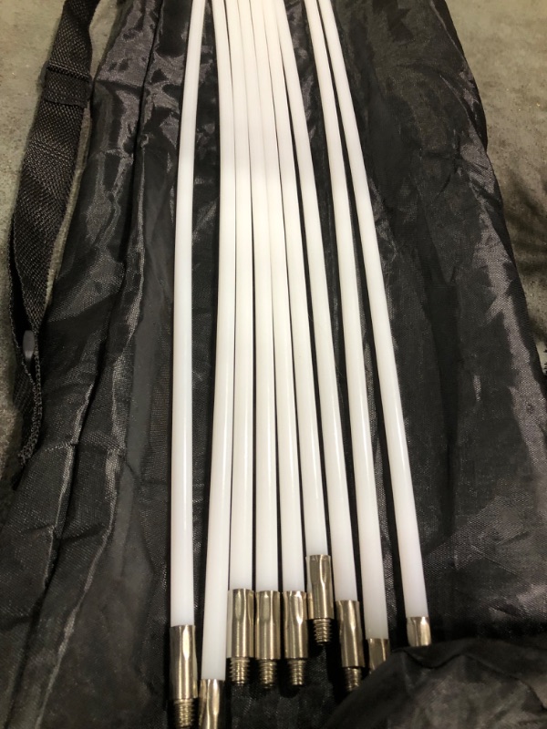 Photo 1 of 12pcs Chimney Cleaning Brush Kit, Flexible Duct Vent Cleaning Set Nylon Chimney Sweeping Brush Kit Include 11 Rods & 1 Brush Head for Drill Fireplace Sewage Pipe Wood Burner Stove