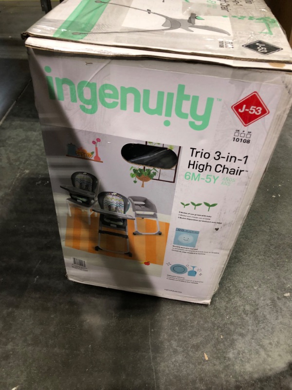 Photo 1 of Ingenuity Trio 3-in-1 High Chair - Ridgedale - High Chair, Toddler Chair, and Booster Ridgedale Trio 3-in-1