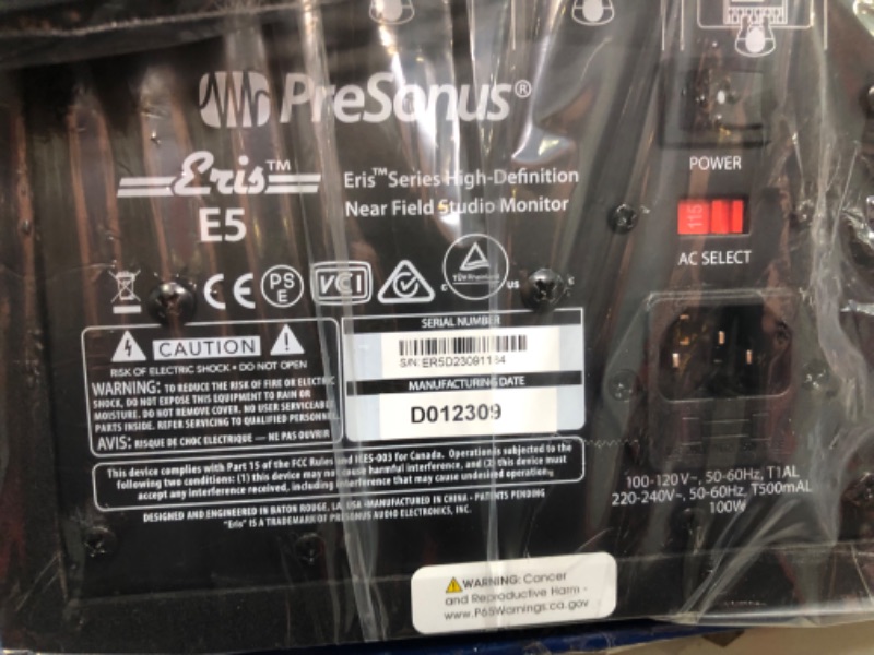 Photo 1 of PreSonus Eris E5 2-Way Active Studio Monitor