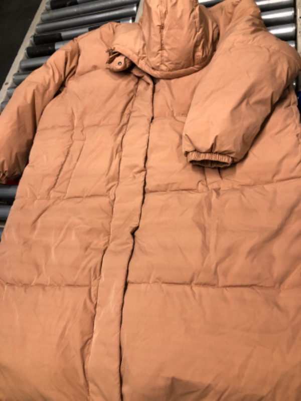 Photo 3 of Amazon Essentials Women's Oversized Long Puffer Jacket (Available in Plus Size) 5X Light Brown