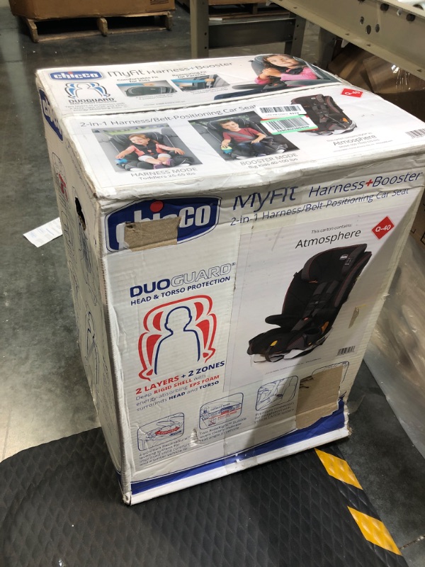 Photo 1 of Chicco MyFit Harness + Booster Car Seat, 5-Point Harness Car Seat and High Back Booster Seat, for Children 25-100 lbs. | Atmosphere/Black Atmosphere MyFit