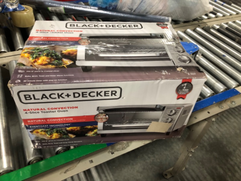 Photo 1 of BLACK+DECKER 4-Slice Toaster Oven with Natural Convection, Stainless Steel, TO1760SS