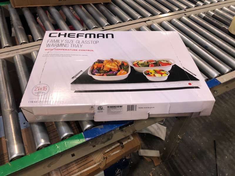 Photo 1 of Chefman Electric Warming Tray/Trivet with Adjustable Temperature Control, 21x16 Large - 21" x 16"