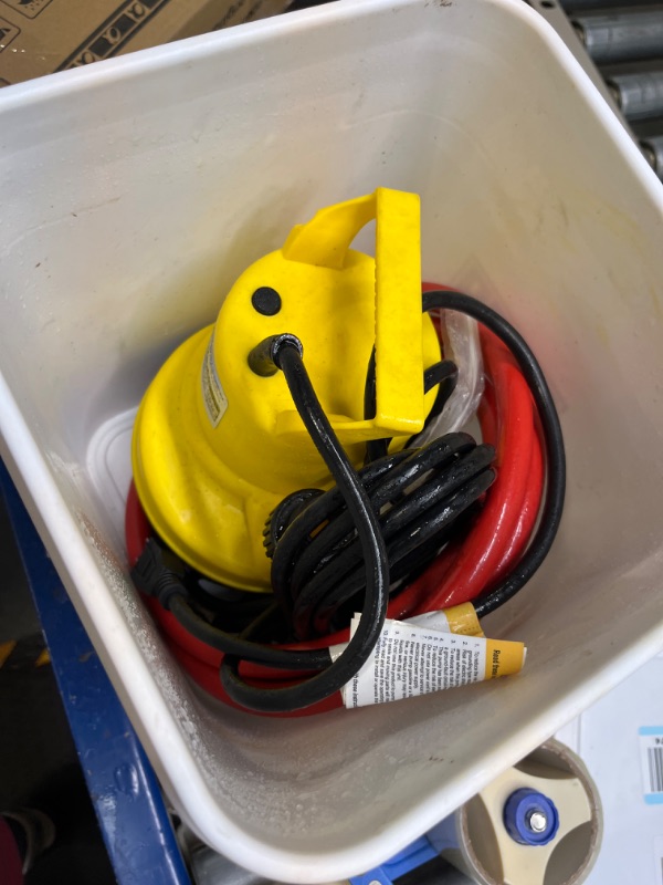 Photo 3 of 6699 Tankless Water Heater Flushing Kit Includes 1/4HP Submersible Utility Pump with Two Plastic Adapters & 3 Gallons Pail with Bucket Lid Opener & Two 1/2” X 6’ PVC Hoses with Washers Easy to Clean