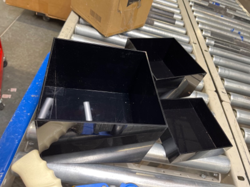 Photo 1 of 3pcs black boxes plastic organizer