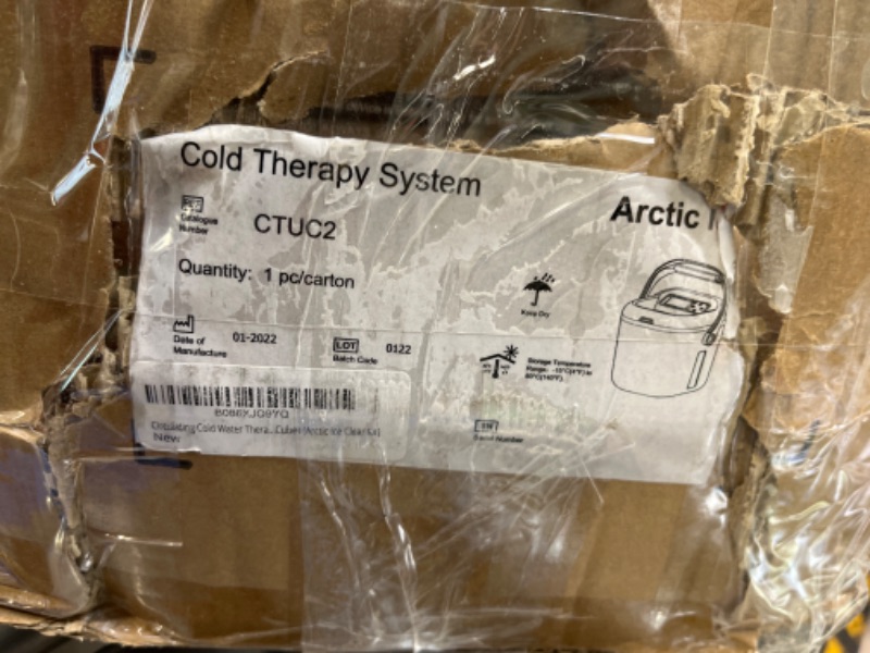 Photo 2 of Circulating Cold Water Therapy Kit Gen 2 by Arctic Ice Clear – Ice Machine with Universal Pad 3-Strap Wrap and 4 Cold Cubes (Arctic Ice Clear Kit)