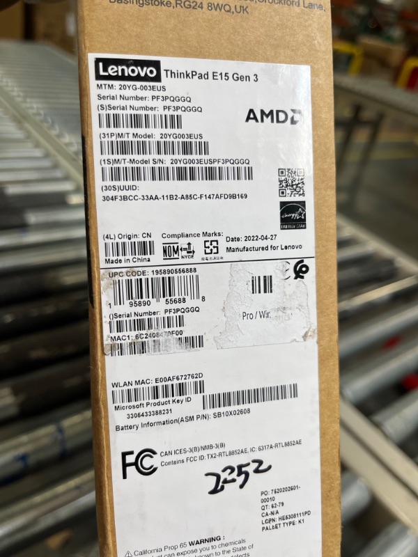 Photo 7 of Lenovo E15 AMD G3 R5 8G 256G 10P