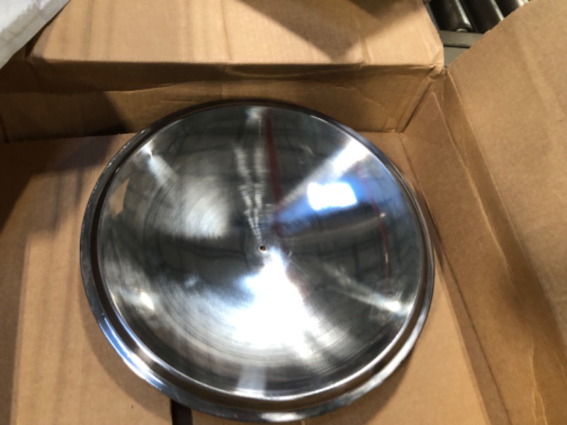 Photo 5 of 34CM Stainless Steel Lids For Pots And Pans Universal Kitchen Pan Lids Pot Lids Replacement Heavy Duty Cookware Lid With Knob 34×34×6.5cm