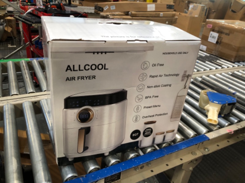 Photo 1 of Air Fryer, ALLCOOL Airfryer Oven 8QT Large Air Fryer 1700W 8-in-1 with Touch Screen Air Fryers Dishwasher Safe Nonstick Basket Freidora de Aire 36 Recipes BPA & PFOA Free White Air Fryer