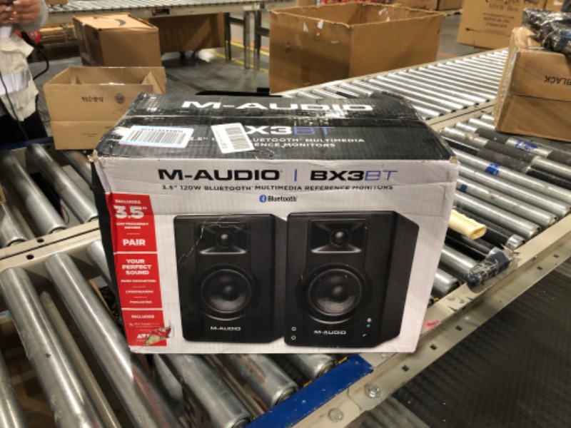 Photo 2 of M-Audio BX3BT 3.5" Studio Monitors & PC Speakers with Bluetooth for Recording and Multimedia with Music Production Software, 120W, Pair With Bluetooth Pair 3.5" Speakers