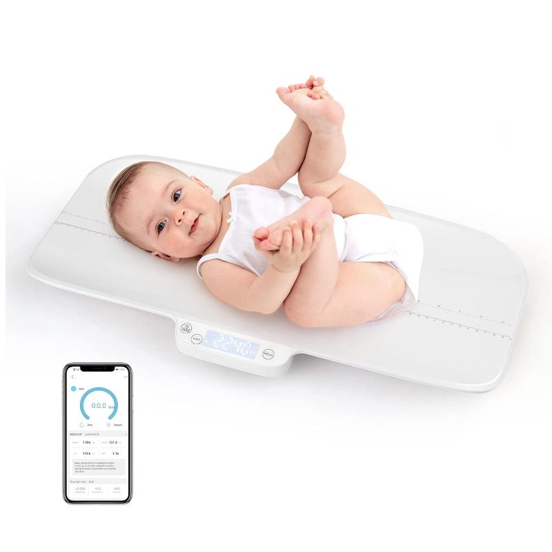Photo 1 of Baby Scale, Pet Scale, 66lb Digital Infant Scale with Hold Function, Weight and Height Track, Multi-Function Toddler Scale, Accurate Baby Weighing Scale for Newborn&Cat&Dog