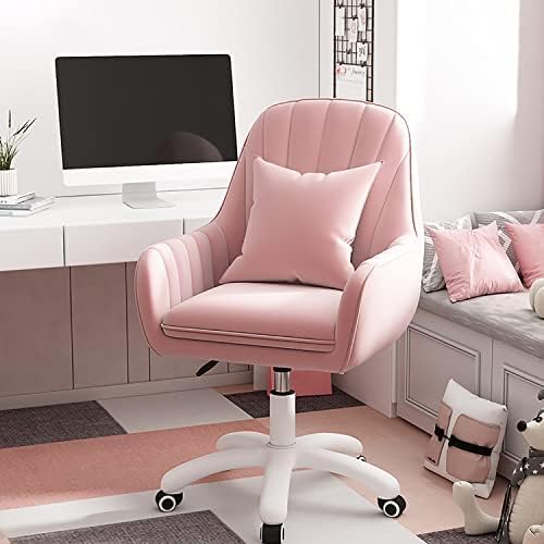 Photo 1 of XUEGW Home Office Chair Computer Chair with Mid-Back Upholstered Modern Tufted Computer Task Chair Swivel Height Adjustable Velvet Accent Chair