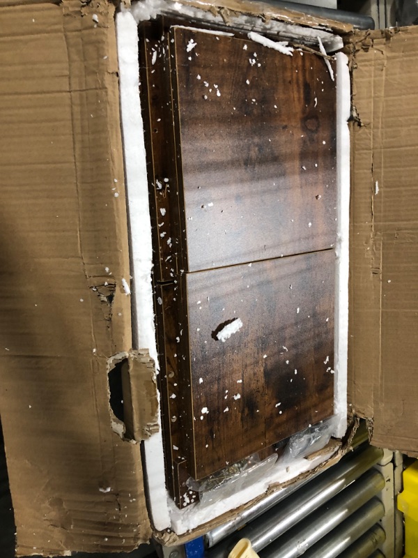 Photo 1 of Flydem Shoe Rack,Vertical Shoe Rack,Entryway Wooden Shoes Racks, Modern Shoe Rack Organizer, Space Saving Shoes Storage (Dark brown) (Style 1)