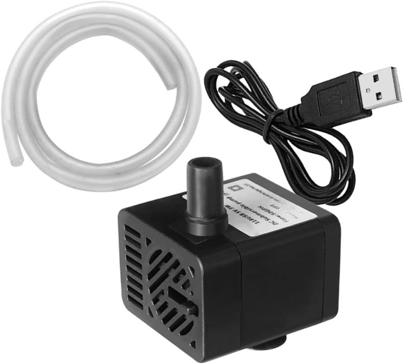 Photo 1 of 
PULACO DC 5V USB Mini Submersible Water Pump with Tubing for Pet Fountain, Aquarium Fish Tank, Pond, Fountain, Hydroponics