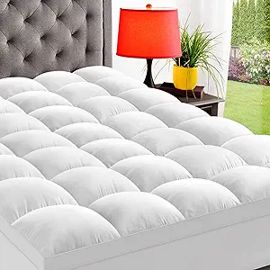 Photo 1 of 
Roll over image to zoom in





COONP Queen Mattress Topper, Extra Thick Pillowtop, Cooling and Plush Mattress Pad Cover 400TC Cotton with 8-21 Inch Deep Pocket 3D Snow Down Alternative Fill