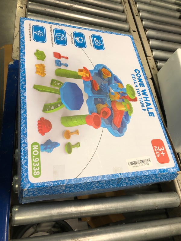 Photo 1 of Kids Sand Water Table Toys for Toddlers, 3 in 1 Sand and Water Play Table Beach Toy for Kids Boys Girls, Kids Table Activity Sensory Play Table Sand Water Toy for Outdoor Backyard for Toddlers Age 2-5 3-in-1