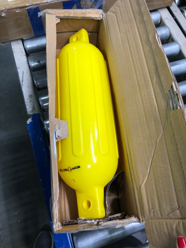 Photo 2 of Extreme Max 3006.7674 BoatTector Inflatable Fender - 5.5" x 20", Neon Yellow 5.5" x 20" Neon Yellow