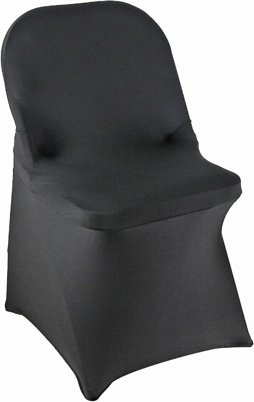 Photo 1 of 
WELMATCH Black Spandex Folding Chair Covers - 100 PCS Weddding Events Party Decoration Stretch Elastic Chair Covers Good (Black, 100)
Color:Black Folding
Item Package Quantity:100