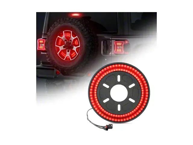 Photo 1 of CAFOPAR Spare Tire Brake Light Plug & Play, T- Style Wheel Light 3rd Third Brake Light LED Ring Wheel Light Compatible with Ford Bronco 2021-2023 For Bronco