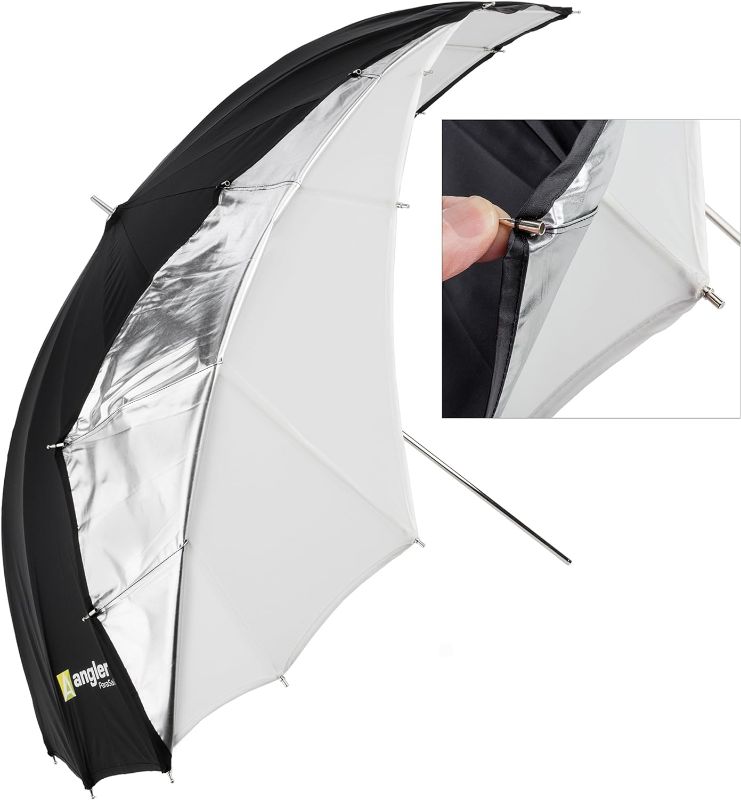 Photo 1 of Angler ParaSail Parabolic Umbrella (White with Removable Black/Silver, 88