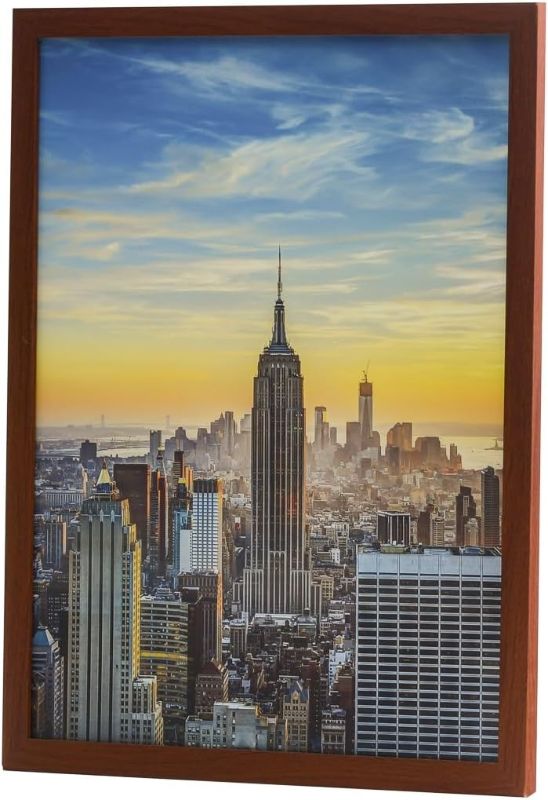 Photo 1 of 4.4 4.4 out of 5 stars 1,734 Reviews
Frame Amo Walnut Brown 17x22 Picture or Poster Frame, 1 inch Wide Border, Smooth Finish, Acrylic Front