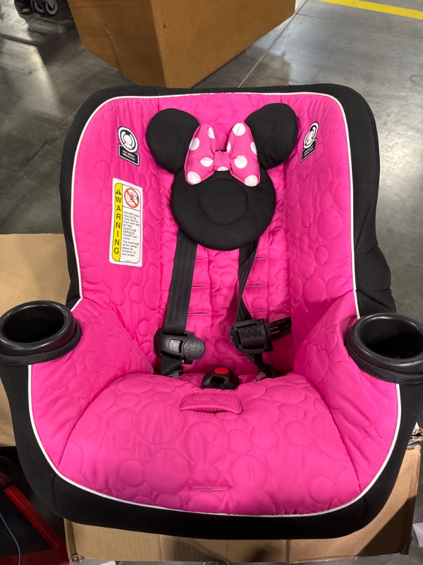 Photo 2 of Disney Baby Onlook 2-in-1 Convertible Car Seat, Rear-Facing 5-40 pounds and Forward-Facing 22-40 pounds and up to 43 inches, Mouseketeer Minnie