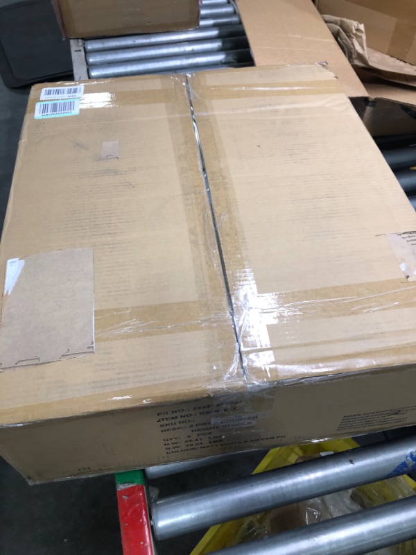 Photo 1 of KATDANS Bar Stools Set of 2, 24" Counter Height Saddle Bar Stools, Upholstered PU Leather Bar Stools for Kitchen Island, Mid Century Modern Backless Barstools with Metal Base, KS861P-Cream White With Cream Cushion 24" Set of 2