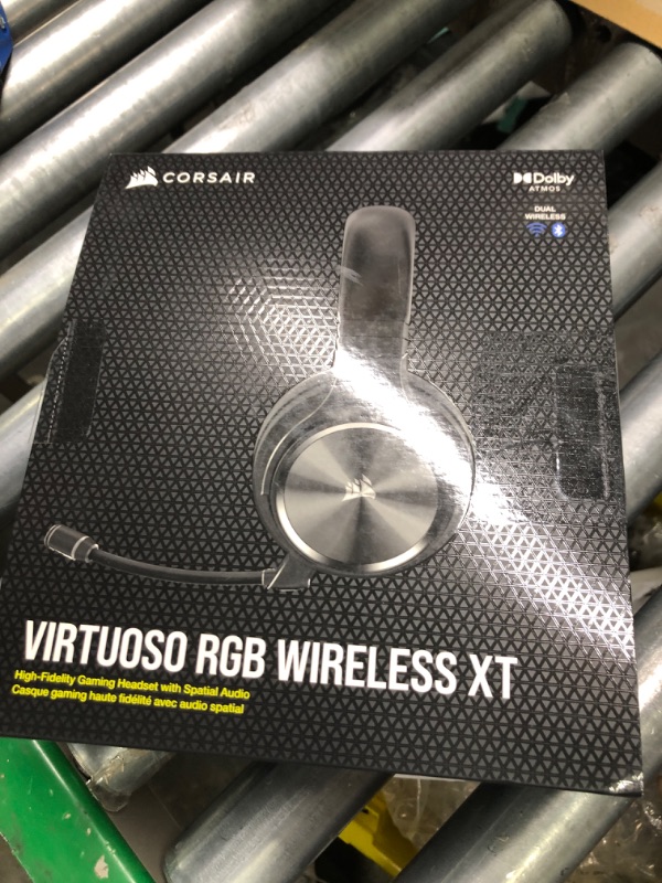 Photo 2 of CORSAIR VIRTUOSO RGB WIRELESS XT High-Fidelity Gaming Headset with Bluetooth and Spatial Audio - Works with Mac, PC, PS5, PS4, Xbox series X/S - Slate