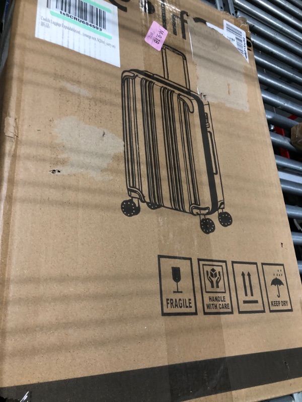 Photo 1 of Coolife Luggage Expandable(only 28") Suitcase PC+ABS Spinner 20in 24in 28in Carry on (orange new