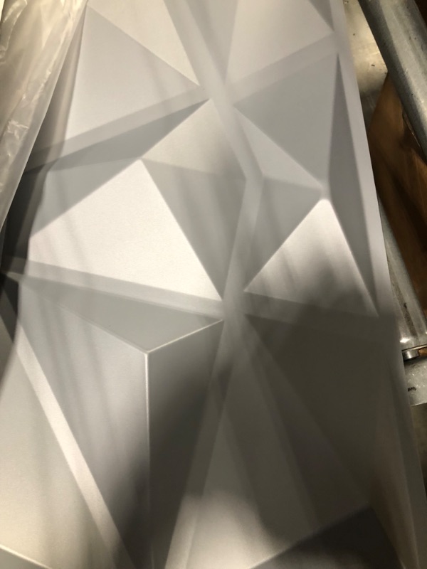 Photo 4 of Art3d 3D Paneling Textured 3D Wall Design, Grey Diamond, 19.7" x 19.7" (12 Pack) (Matt Grey)