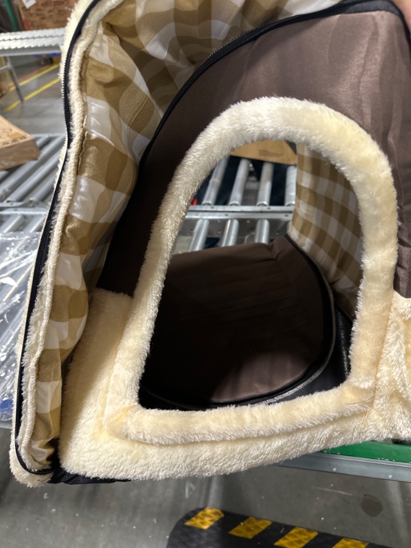 Photo 2 of Anppex Dog House Indoor, 2 in 1 Washable Covered Dog Bed, Insulated Cozy Dog Igloo Cave, XL Size for Medium Dog