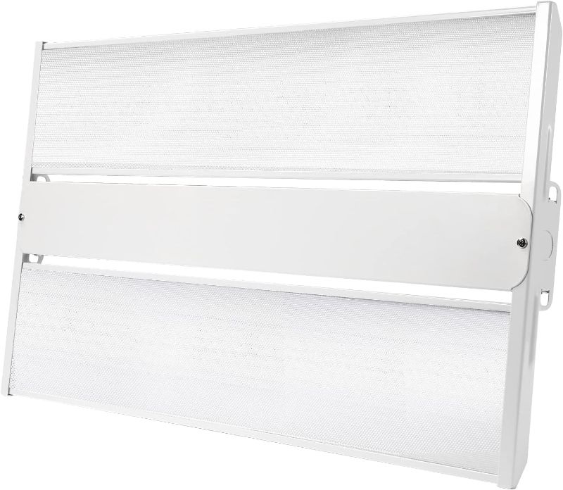 Photo 1 of 300W LED Linear High Bay Light Fixture, 2FT 40500LM(135LM/W) 5000K Daylight LED Workshops Light,100-277V, 0-10V Dimmable UL/DLC Warehouse Lighting for Exhibition Hall, Supermarkets, 5 Years Warranty *2 PACK*
