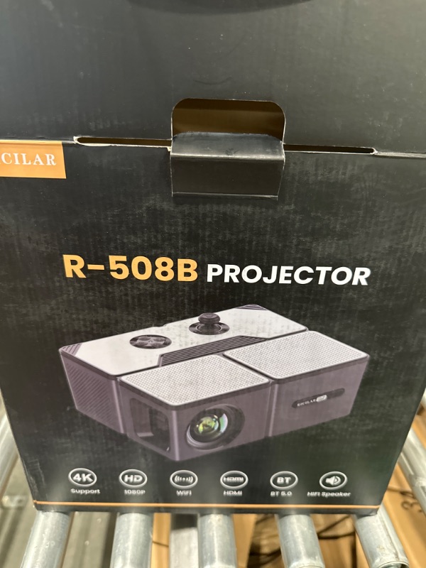 Photo 2 of Projector with WiFi and Bluetooth, 5G Mini 1080P/ 4K Support Outdoor Movie Projector, 680 ANSI Ricilar Portable Home Theater Video Projector Compatible with Phone/ TV Stick/ USB (Screen not Included)
