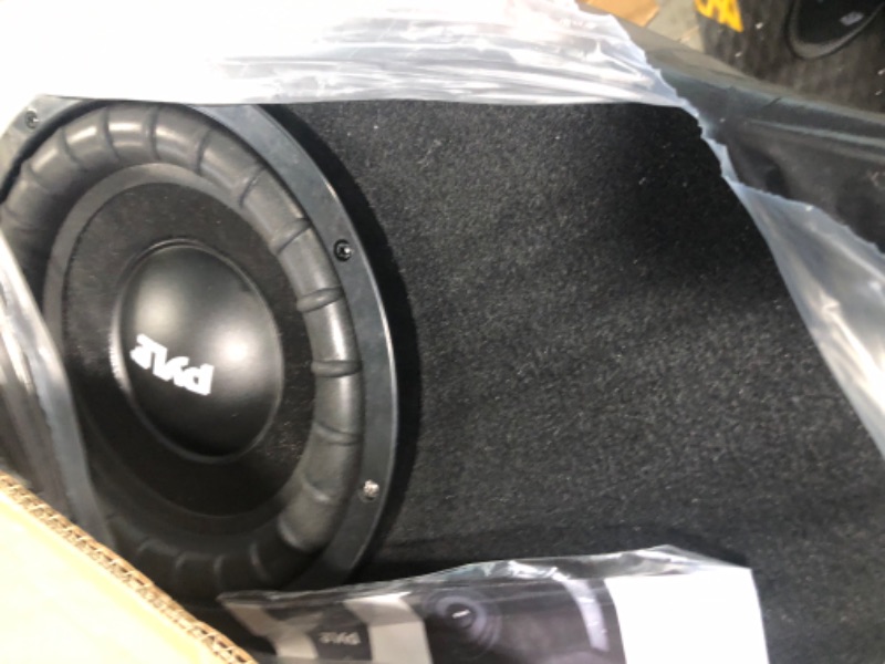 Photo 4 of 10 Inch Subwoofer Box System - 500 Watts Powered Slim Bass with a Non-Pressed Paper Cone Perfect for Mount Car Truck Audio Subwoofer Enclosure, Rear Air Tight Seal Design