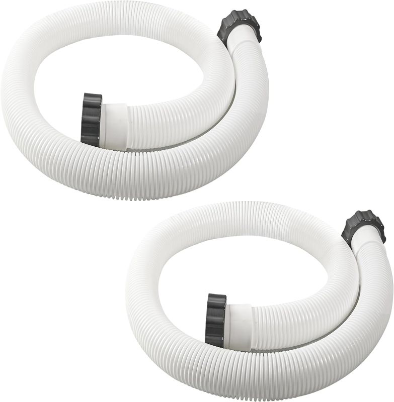 Photo 1 of 2 Pcs Pool Hoses for Above Ground Pools 1.5" Diameter Pool Pump Replacement Hose for Filter Pumps Sand Pump and Saltwater Systems 59" Long
