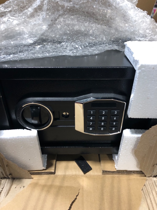 Photo 3 of 0.5 Cubic Home Safe Fireproof Waterproof, Fireproof Small Safe Box for Money, with Fireproof Bag, Programmable Keypad and Removable Shelf, Personal Money Safe for Firearm Money Documents Valuables 20EH

*small clip fell*