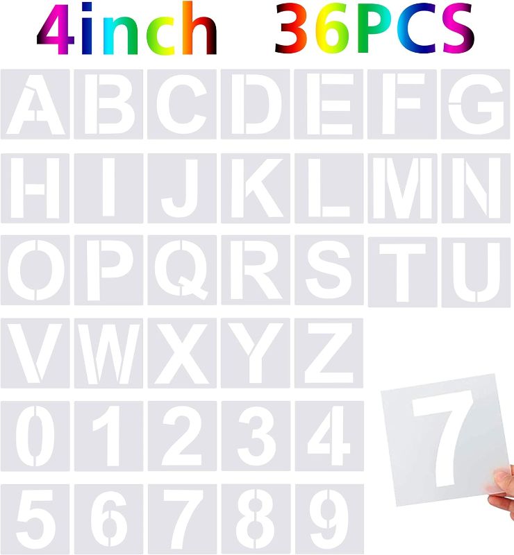 Photo 1 of Large Letter Stencils Number Stencils Reusable Alphabet Stencils Numbers Templates Art Craft Stencils for Wood Wall Rock Fabric Signage Chalkboard Painting DIY Projects (19 Inch)
*NOT EXACT PICTURE*
